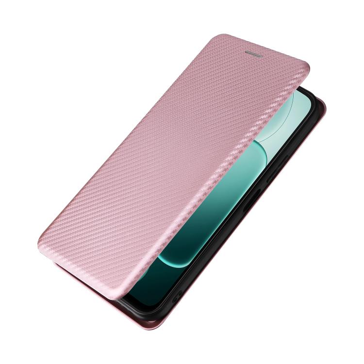 For OPPO A6x 5G / 4G Carbon Fiber Texture Flip Leather Phone Case