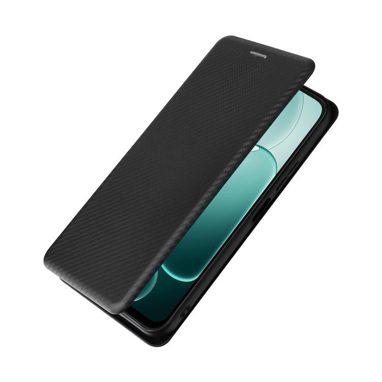 For OPPO A6x 5G / 4G Carbon Fiber Texture Flip Leather Phone Case