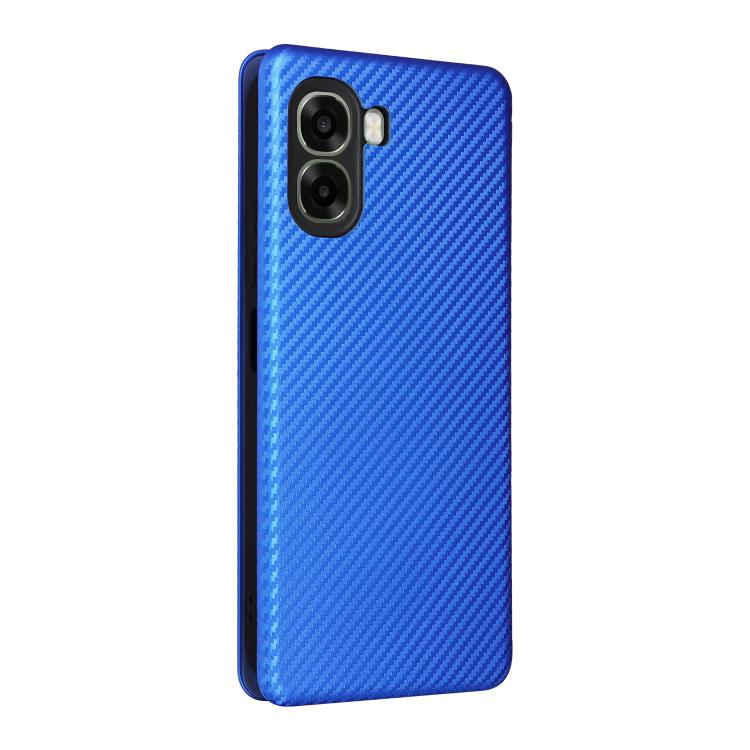For OPPO A6x 5G / 4G Carbon Fiber Texture Flip Leather Phone Case