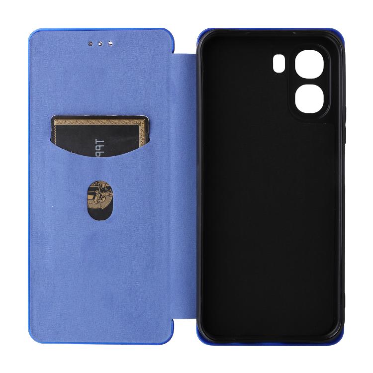 For OPPO A6x 5G / 4G Carbon Fiber Texture Flip Leather Phone Case