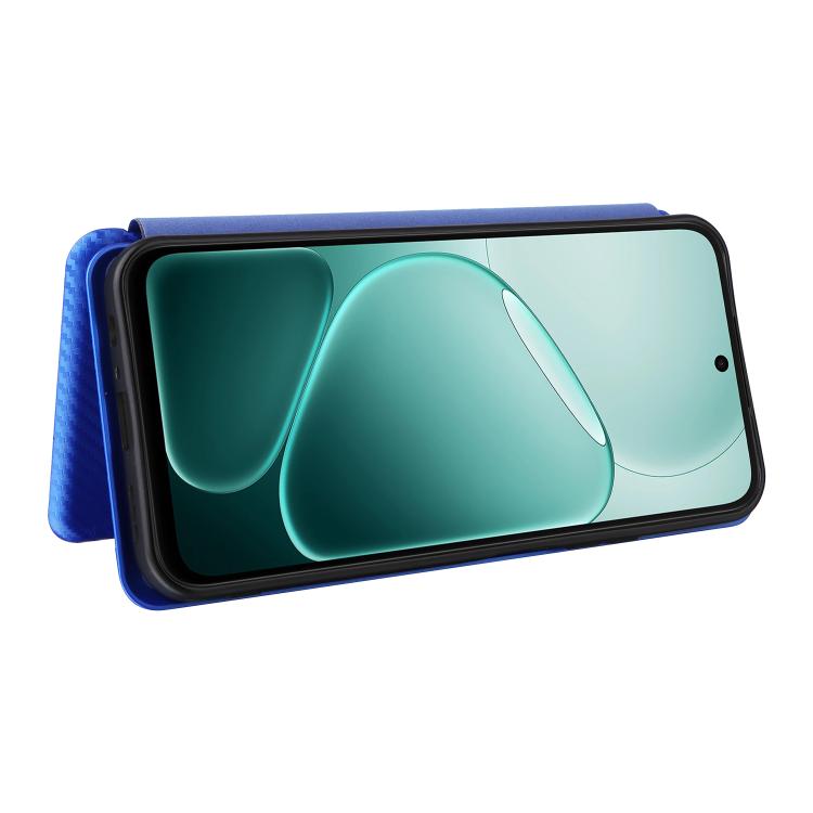 For OPPO A6x 5G / 4G Carbon Fiber Texture Flip Leather Phone Case