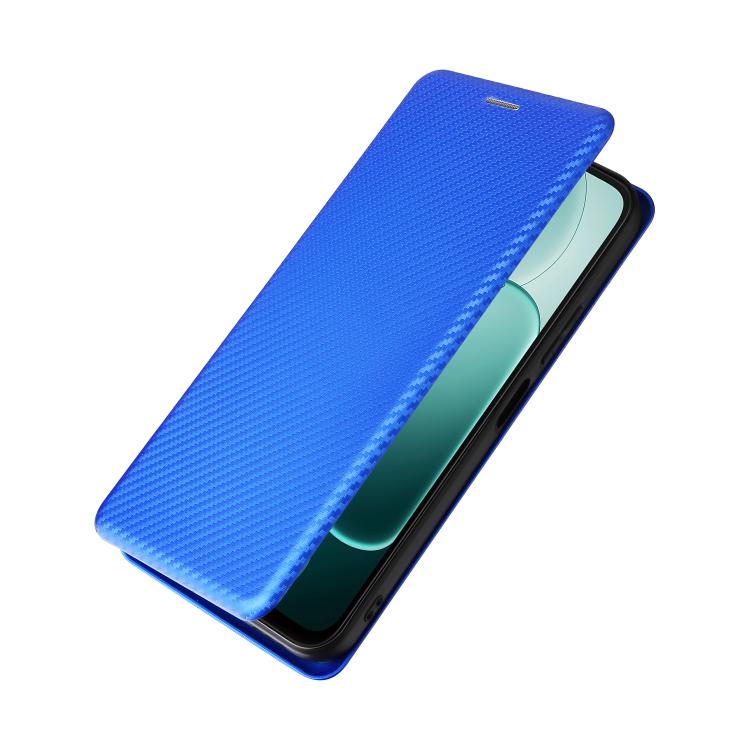 For OPPO A6x 5G / 4G Carbon Fiber Texture Flip Leather Phone Case