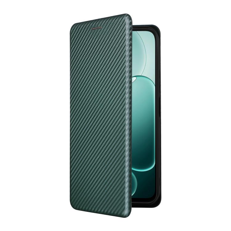 For OPPO A6x 5G / 4G Carbon Fiber Texture Flip Leather Phone Case
