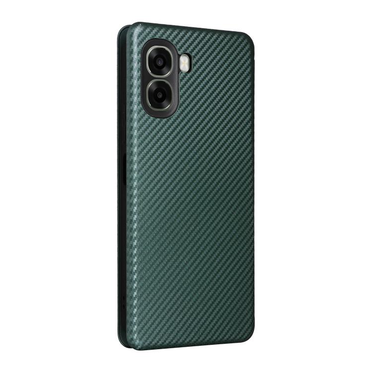 For OPPO A6x 5G / 4G Carbon Fiber Texture Flip Leather Phone Case