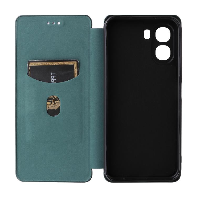 For OPPO A6x 5G / 4G Carbon Fiber Texture Flip Leather Phone Case