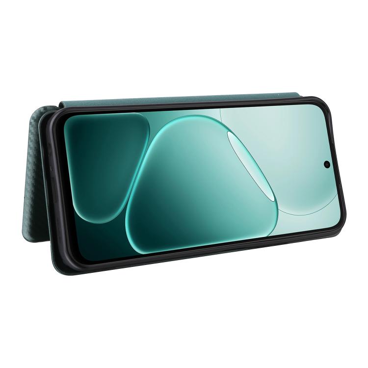 For OPPO A6x 5G / 4G Carbon Fiber Texture Flip Leather Phone Case