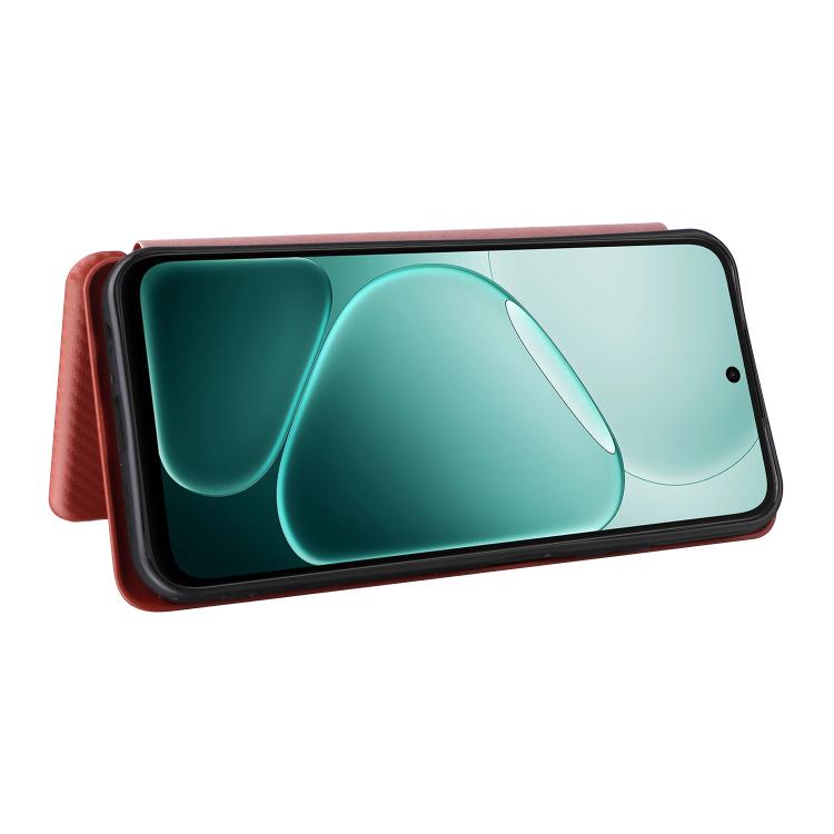 For OPPO A6x 5G / 4G Carbon Fiber Texture Flip Leather Phone Case