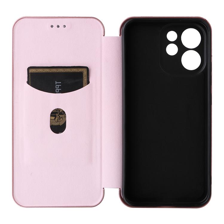 For OPPO Reno15 F 5G Carbon Fiber Texture Flip Leather Phone Case