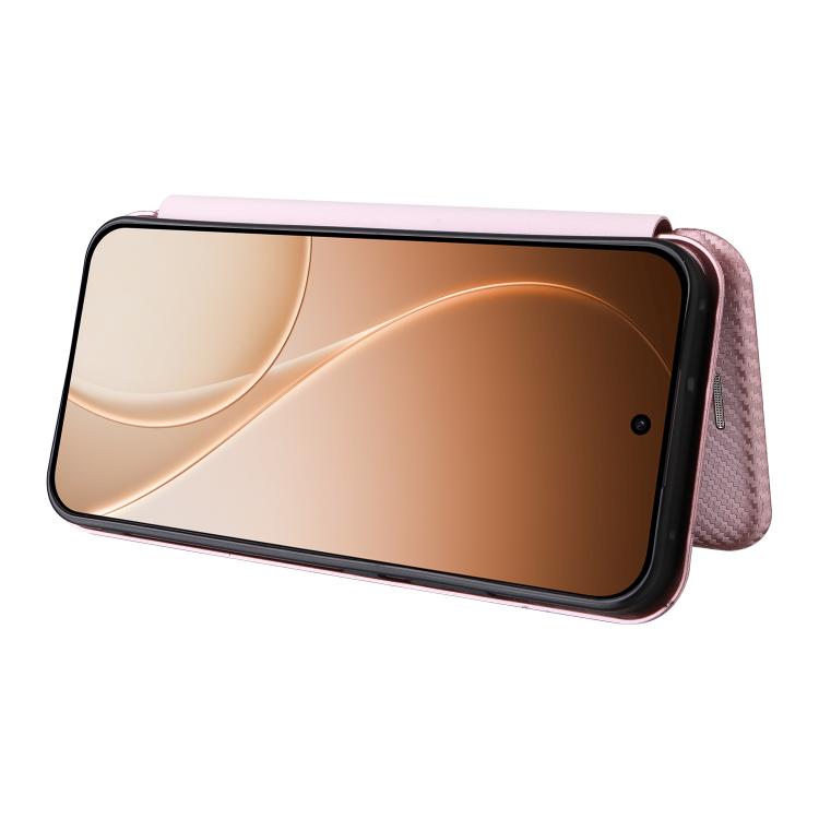 For OPPO Reno15 F 5G Carbon Fiber Texture Flip Leather Phone Case