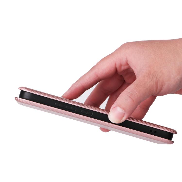 For OPPO Reno15 F 5G Carbon Fiber Texture Flip Leather Phone Case
