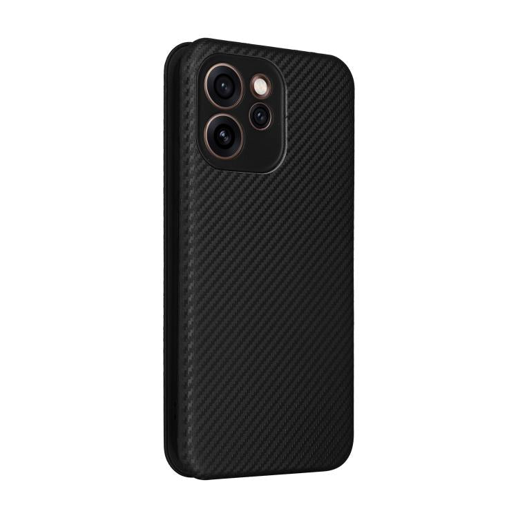 For OPPO Reno15 F 5G Carbon Fiber Texture Flip Leather Phone Case