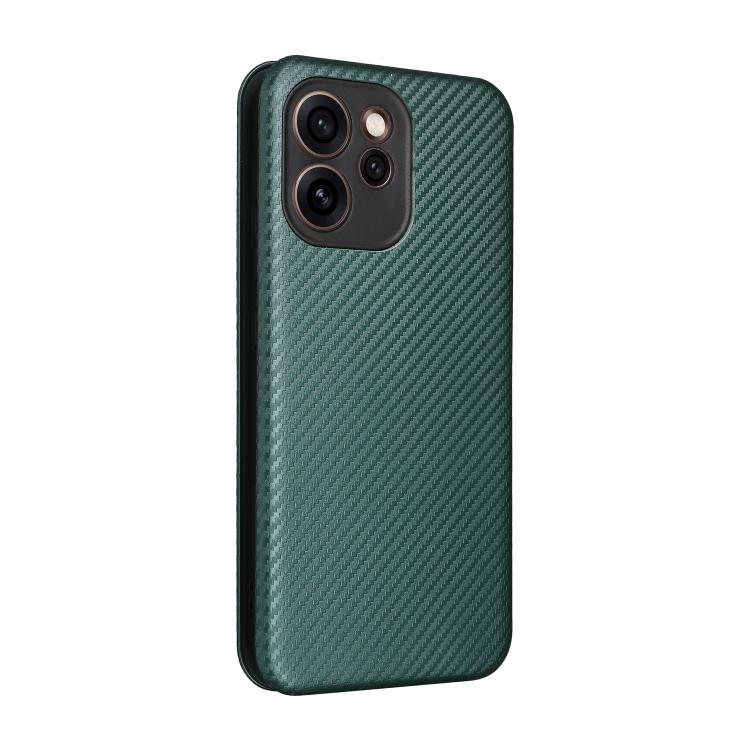 For OPPO Reno15 F 5G Carbon Fiber Texture Flip Leather Phone Case