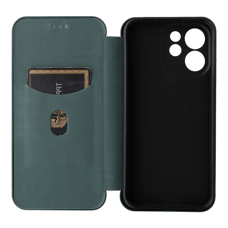 For OPPO Reno15 F 5G Carbon Fiber Texture Flip Leather Phone Case