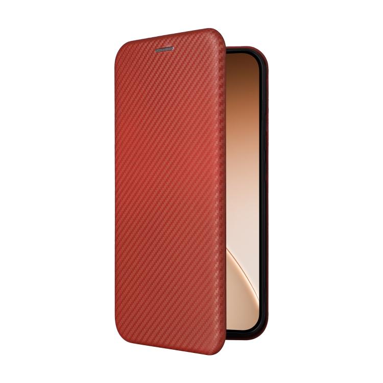 For OPPO Reno15 F 5G Carbon Fiber Texture Flip Leather Phone Case