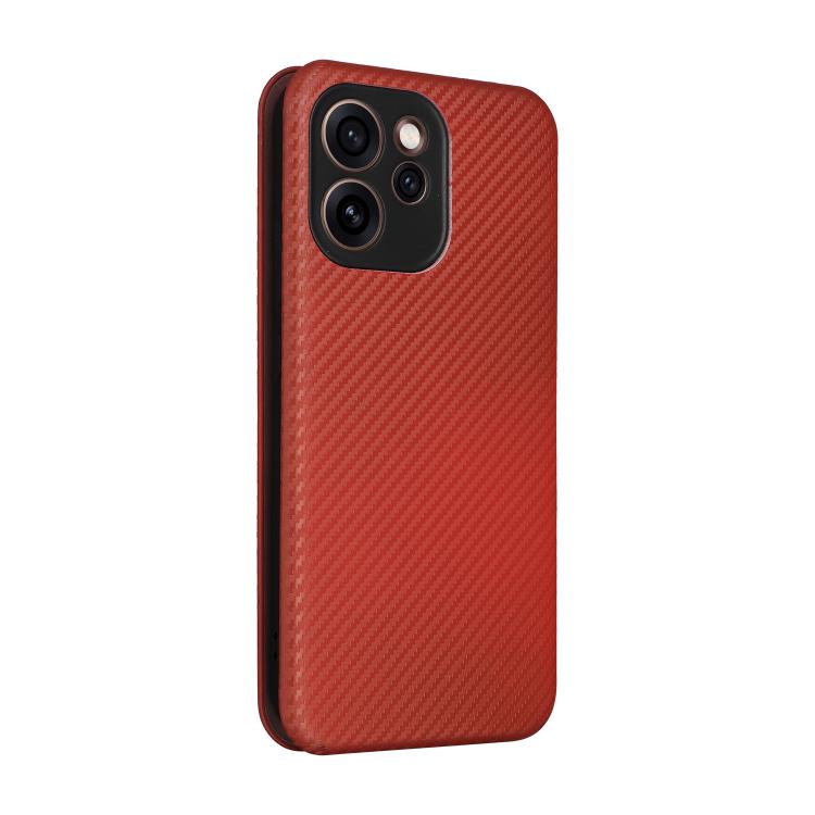 For OPPO Reno15 F 5G Carbon Fiber Texture Flip Leather Phone Case