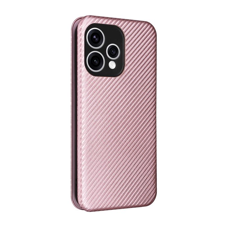 For OPPO Reno15 5G Global Carbon Fiber Texture Flip Leather Phone Case