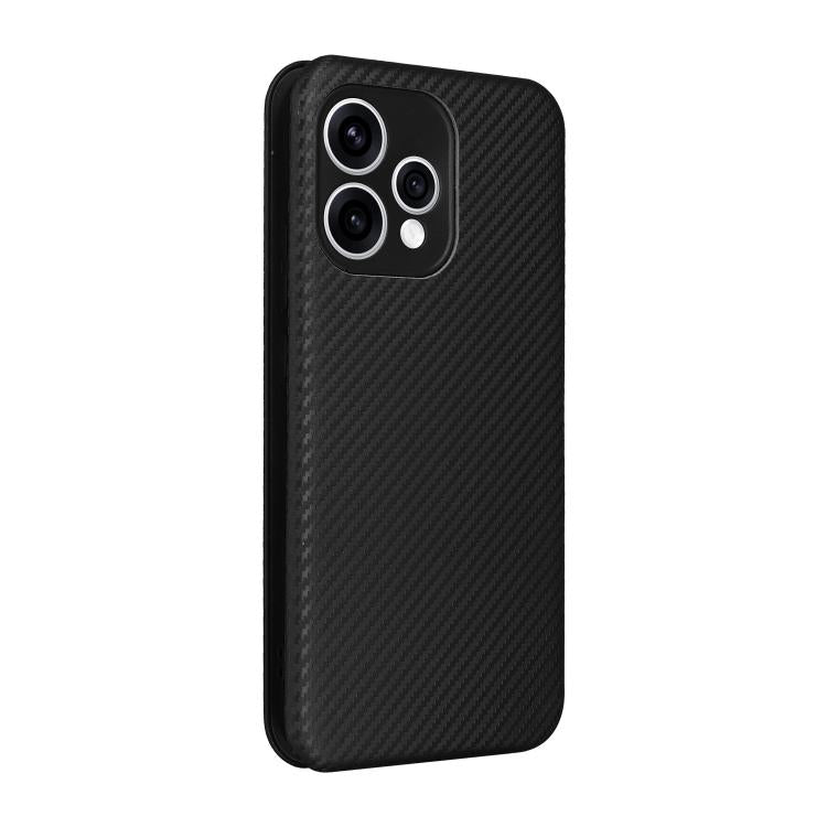For OPPO Reno15 5G Global Carbon Fiber Texture Flip Leather Phone Case