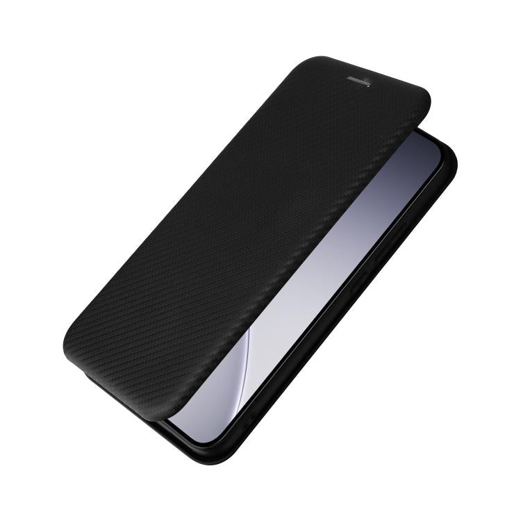 For OPPO Reno15 5G Global Carbon Fiber Texture Flip Leather Phone Case