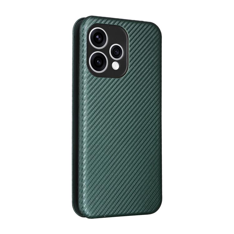 For OPPO Reno15 5G Global Carbon Fiber Texture Flip Leather Phone Case