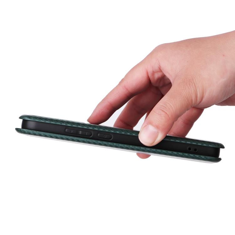 For OPPO Reno15 5G Global Carbon Fiber Texture Flip Leather Phone Case