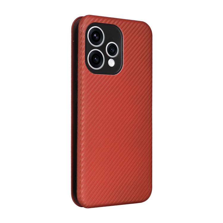 For OPPO Reno15 5G Global Carbon Fiber Texture Flip Leather Phone Case