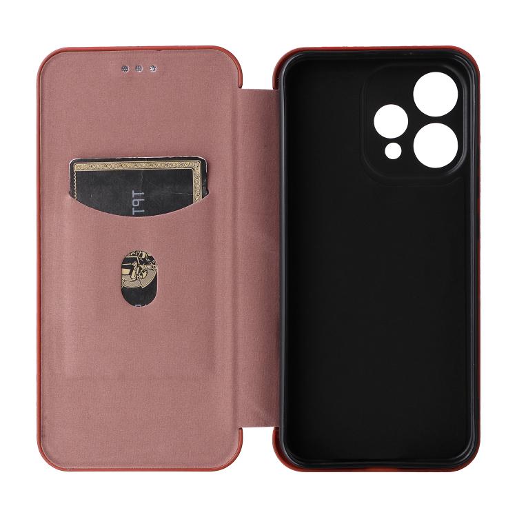For OPPO Reno15 5G Global Carbon Fiber Texture Flip Leather Phone Case