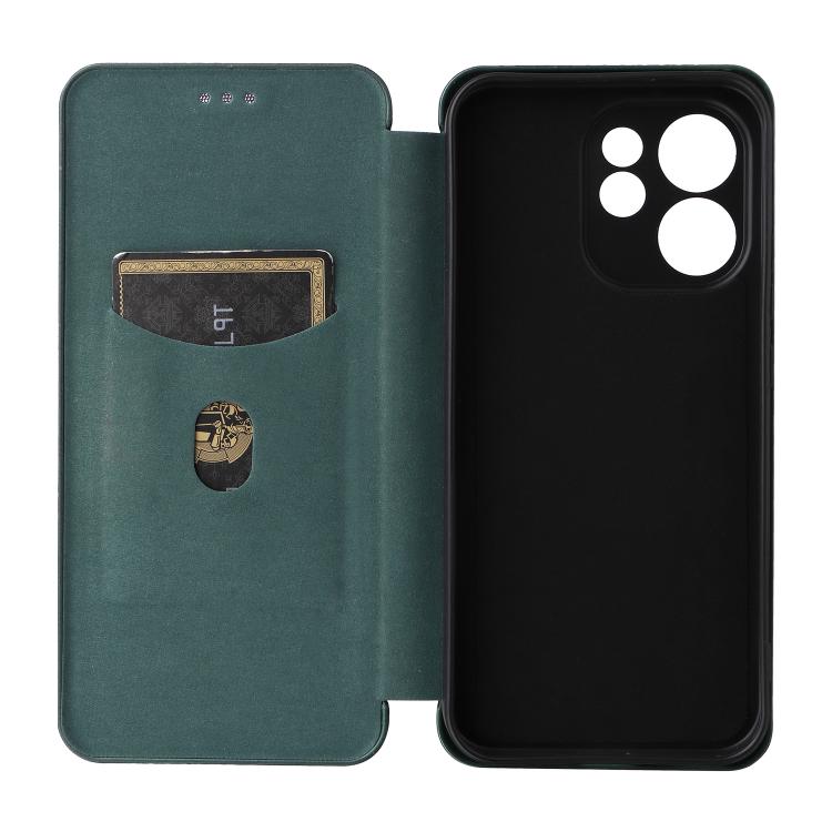 For OPPO Reno15 Pro Max 5G Global Carbon Fiber Texture Flip Leather Phone Case