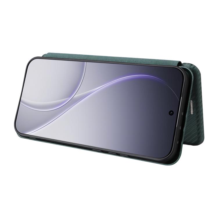 For OPPO Reno15 Pro Max 5G Global Carbon Fiber Texture Flip Leather Phone Case