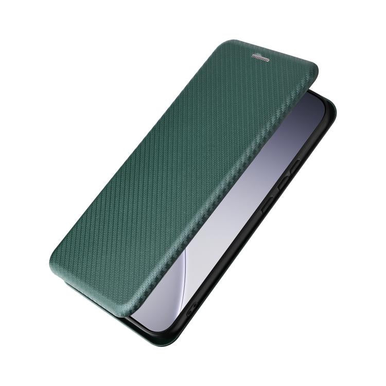 For OPPO Reno15 Pro Max 5G Global Carbon Fiber Texture Flip Leather Phone Case