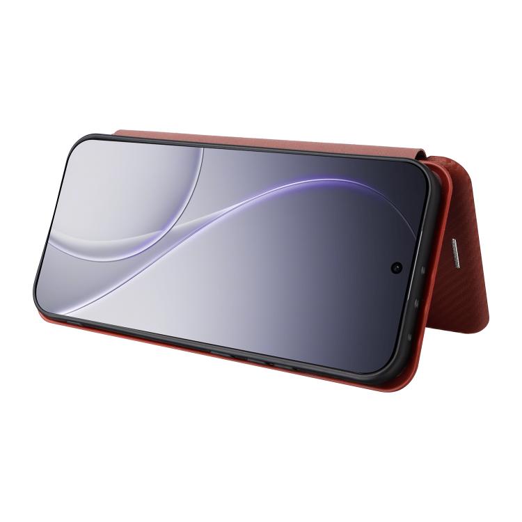For OPPO Reno15 Pro Max 5G Global Carbon Fiber Texture Flip Leather Phone Case