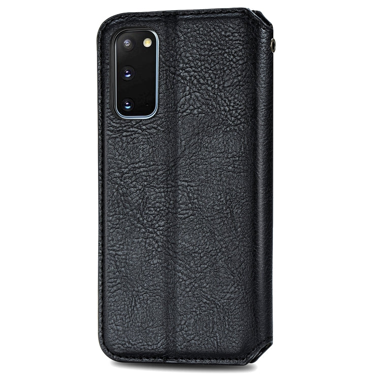 For Samsung Galaxy S20 Cubic Grid Pressed Horizontal Flip Magnetic Leather Case with Holder & Card Slots & Wallet