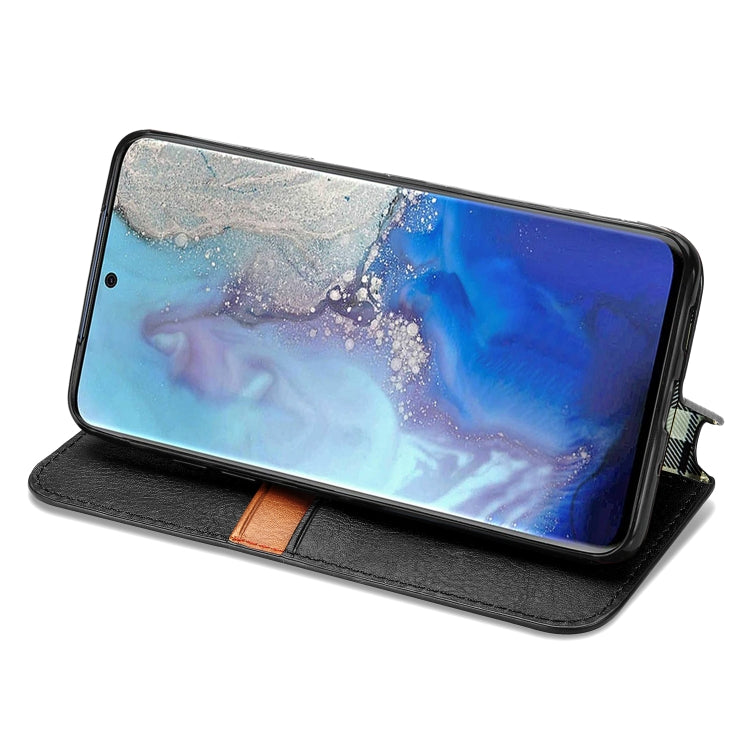 For Samsung Galaxy S20 Cubic Grid Pressed Horizontal Flip Magnetic Leather Case with Holder & Card Slots & Wallet