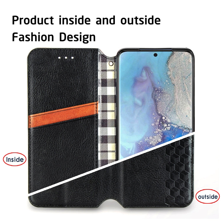 For Samsung Galaxy S20 Cubic Grid Pressed Horizontal Flip Magnetic Leather Case with Holder & Card Slots & Wallet