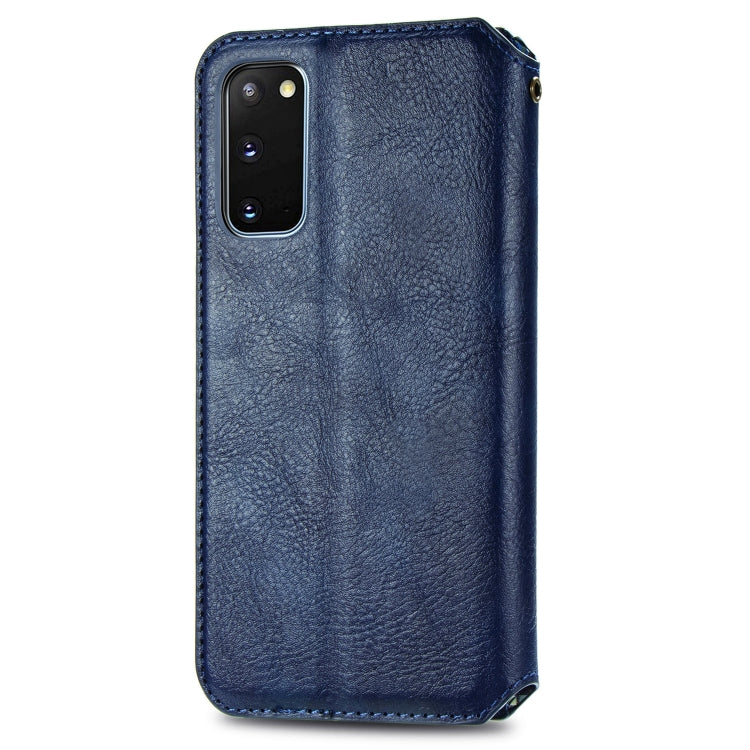 For Samsung Galaxy S20 Cubic Grid Pressed Horizontal Flip Magnetic Leather Case with Holder & Card Slots & Wallet