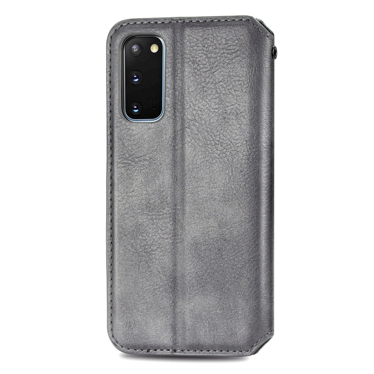 For Samsung Galaxy S20 Cubic Grid Pressed Horizontal Flip Magnetic Leather Case with Holder & Card Slots & Wallet