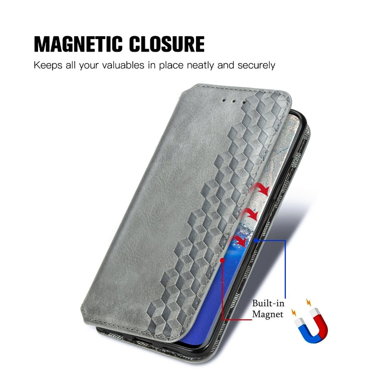For Samsung Galaxy S20 Cubic Grid Pressed Horizontal Flip Magnetic Leather Case with Holder & Card Slots & Wallet
