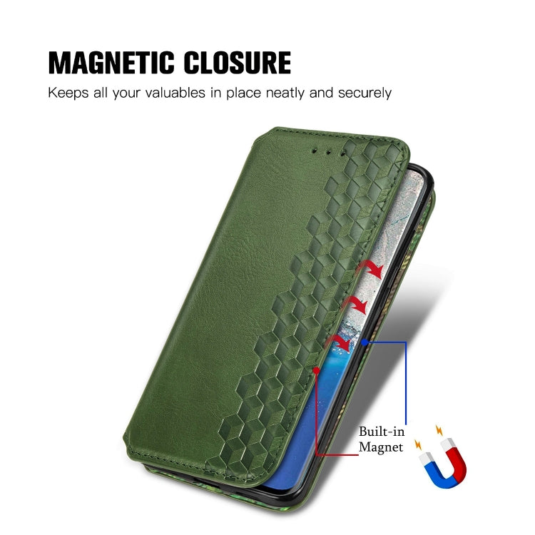 For Samsung Galaxy S20 Cubic Grid Pressed Horizontal Flip Magnetic Leather Case with Holder & Card Slots & Wallet