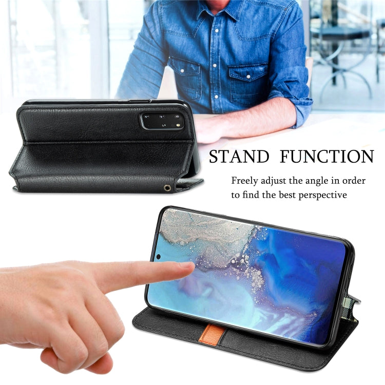 For Samsung Galaxy S20+ Cubic Grid Pressed Horizontal Flip Magnetic Leather Case with Holder & Card Slots & Wallet