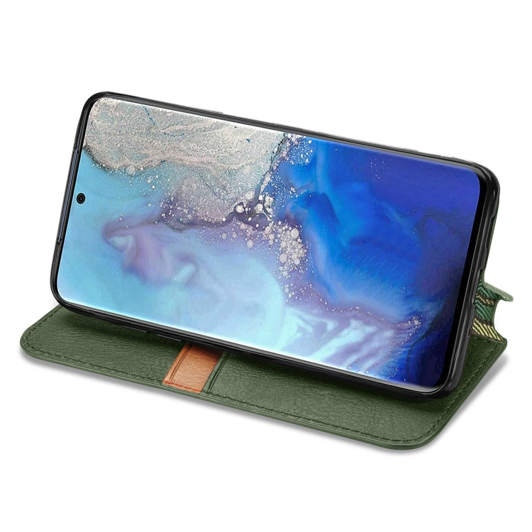 For Samsung Galaxy S20+ Cubic Grid Pressed Horizontal Flip Magnetic Leather Case with Holder & Card Slots & Wallet