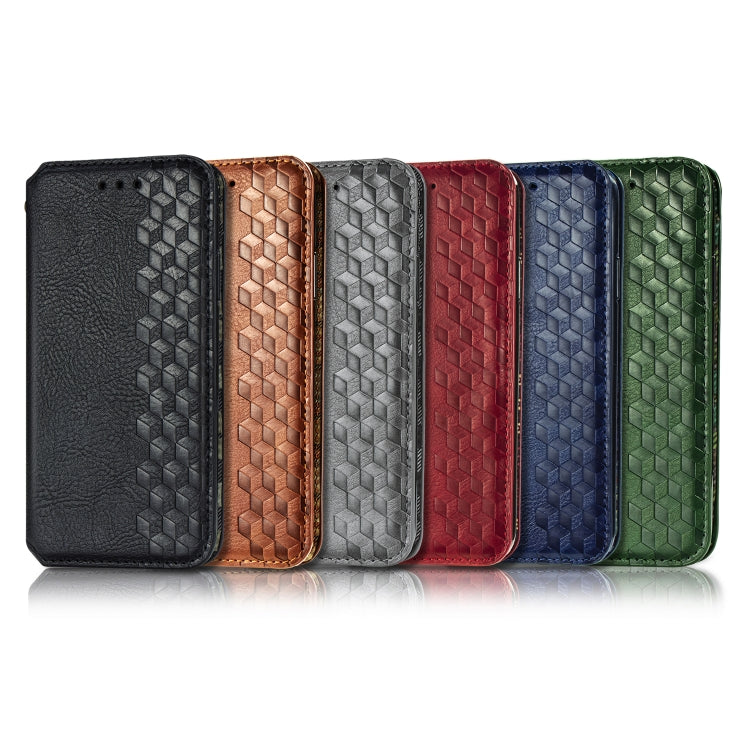 For Samsung Galaxy S20+ Cubic Grid Pressed Horizontal Flip Magnetic Leather Case with Holder & Card Slots & Wallet