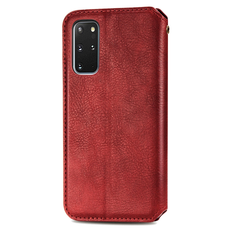 For Samsung Galaxy S20+ Cubic Grid Pressed Horizontal Flip Magnetic Leather Case with Holder & Card Slots & Wallet