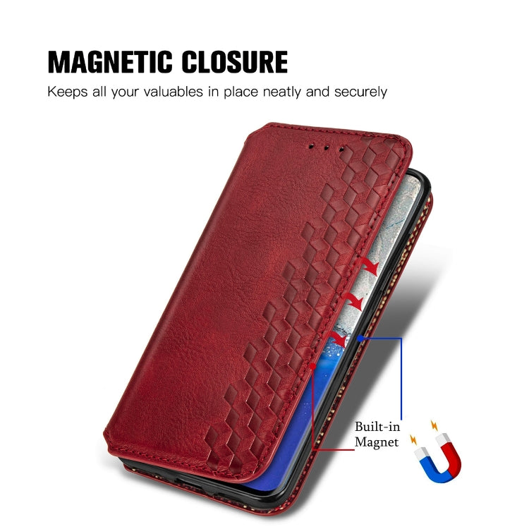 For Samsung Galaxy S20+ Cubic Grid Pressed Horizontal Flip Magnetic Leather Case with Holder & Card Slots & Wallet