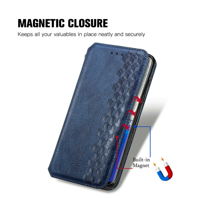 For Samsung Galaxy S20 Ultra Cubic Grid Pressed Horizontal Flip Magnetic Leather Case with Holder & Card Slots & Wallet
