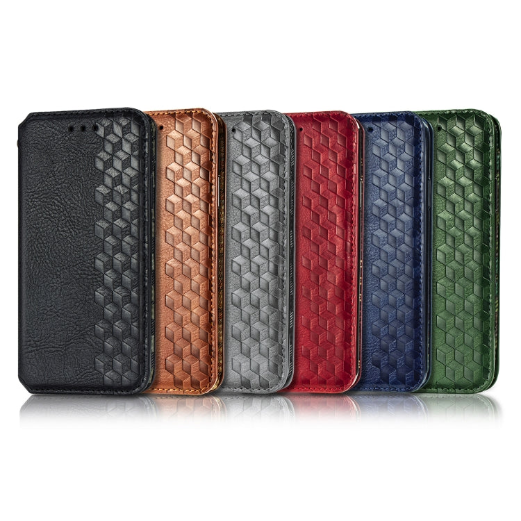 For Samsung Galaxy S20 Ultra Cubic Grid Pressed Horizontal Flip Magnetic Leather Case with Holder & Card Slots & Wallet