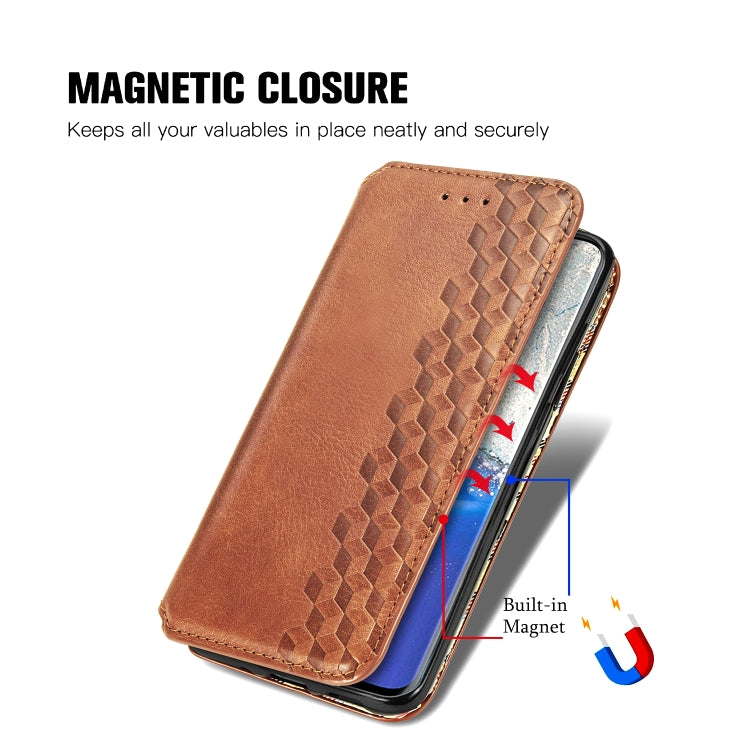 For Samsung Galaxy S20 Ultra Cubic Grid Pressed Horizontal Flip Magnetic Leather Case with Holder & Card Slots & Wallet