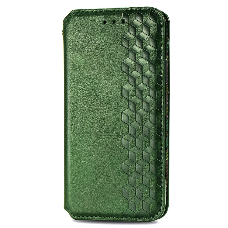For iPhone SE 2022 / SE 2020 / 8 / 7 Cubic Grid Pressed Horizontal Flip Magnetic Leather Case with Holder & Card Slots & Wallet