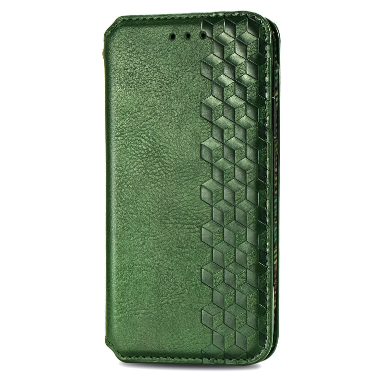 For iPhone XR Cubic Grid Pressed Horizontal Flip Magnetic Leather Case with Holder & Card Slots & Wallet