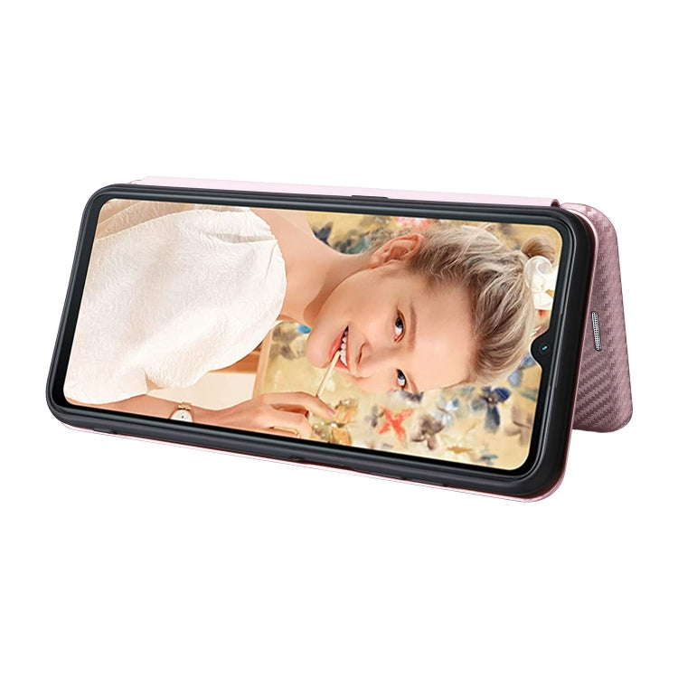 For Oukitel C32 Carbon Fiber Texture Flip Leather Phone Case