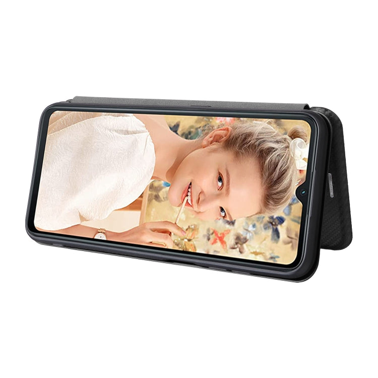 For Oukitel C32 Carbon Fiber Texture Flip Leather Phone Case