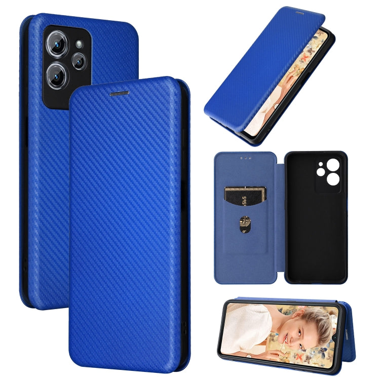 For Oukitel C32 Carbon Fiber Texture Flip Leather Phone Case